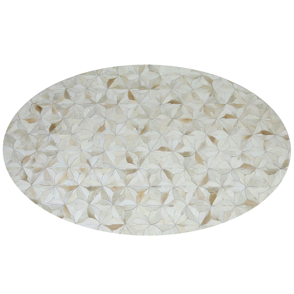 Flores Oval Rug - Cream