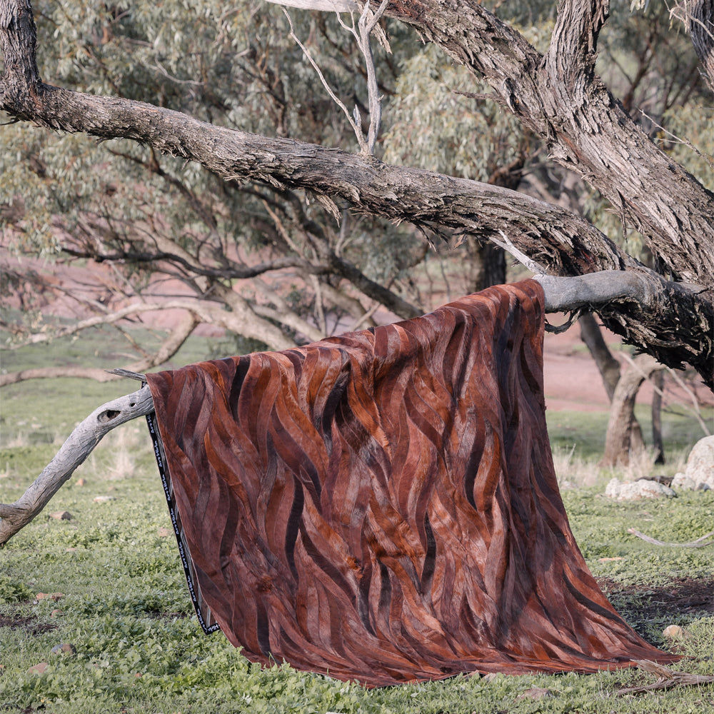 Onda Rectangle Rug - Russet