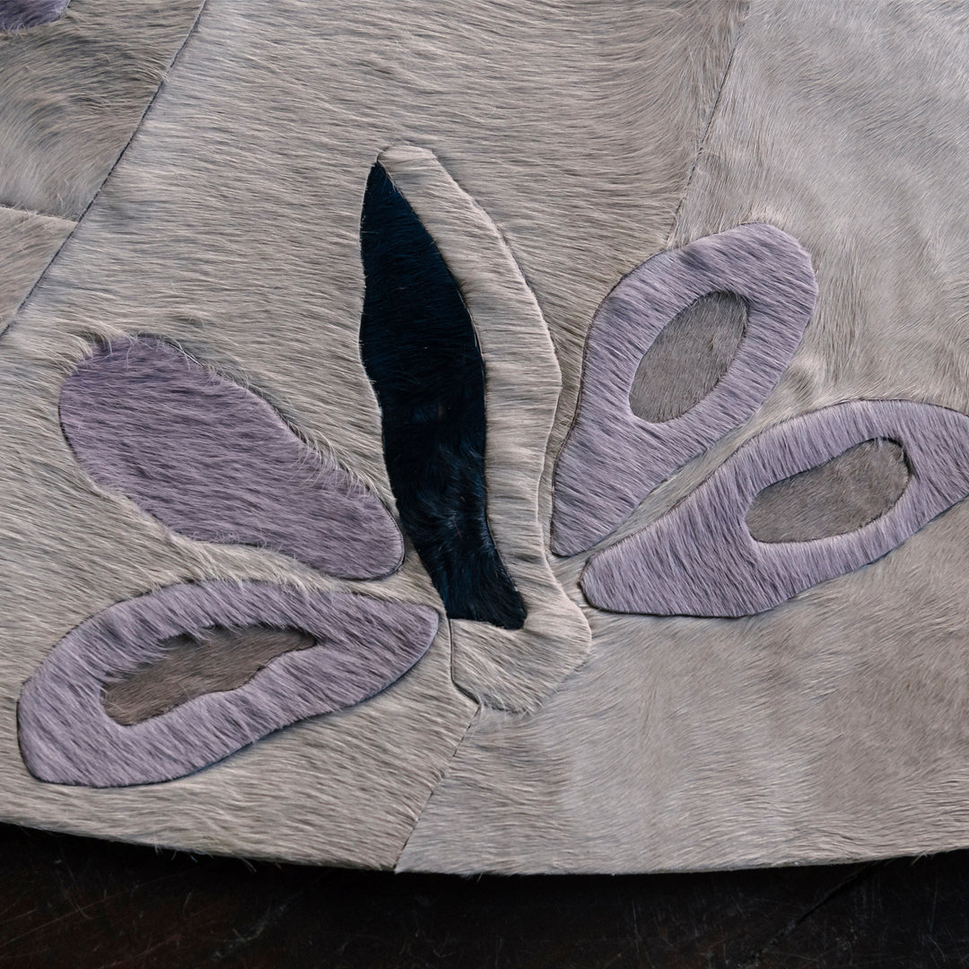 Shibori Round Rug Lavender