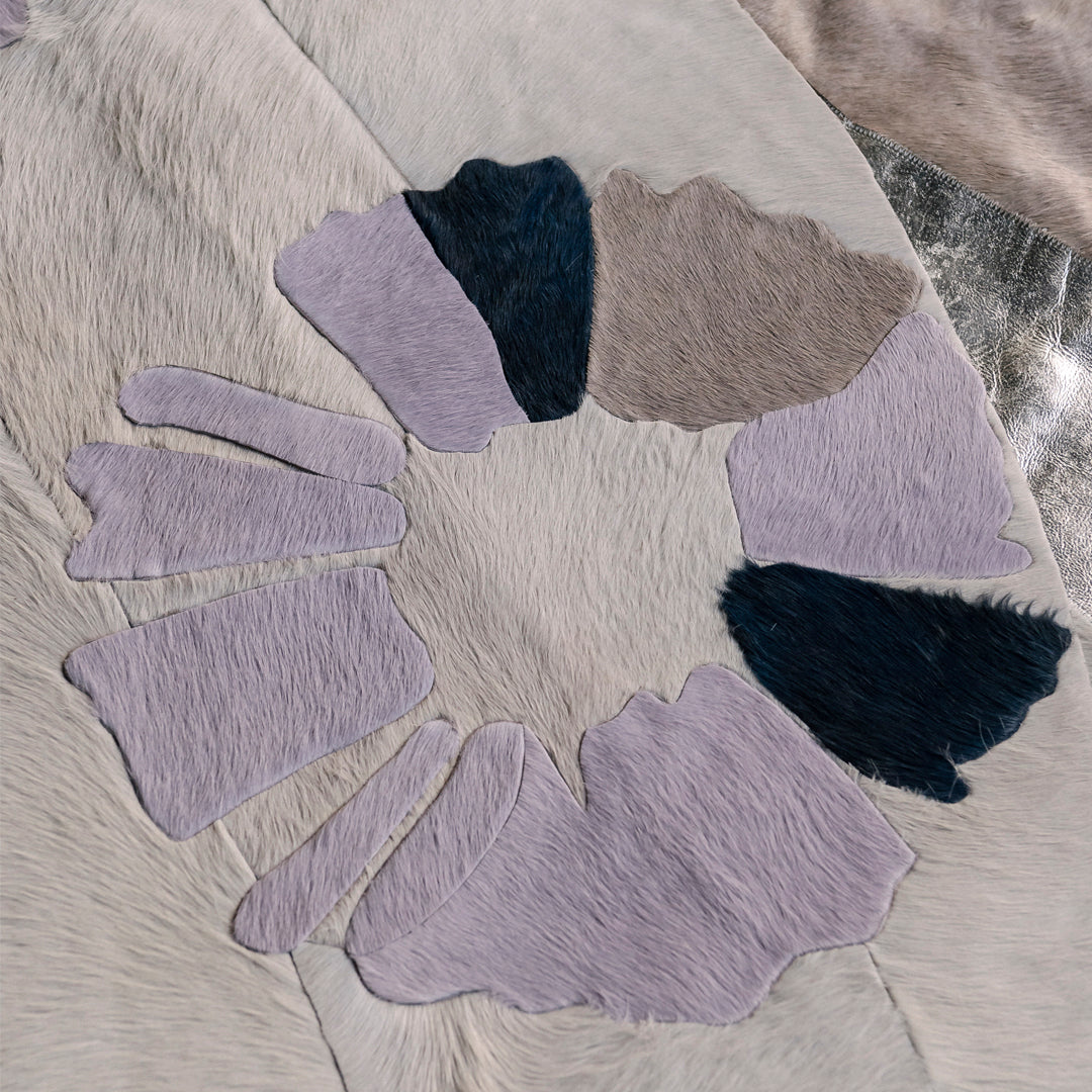 Shibori Round Rug Lavender