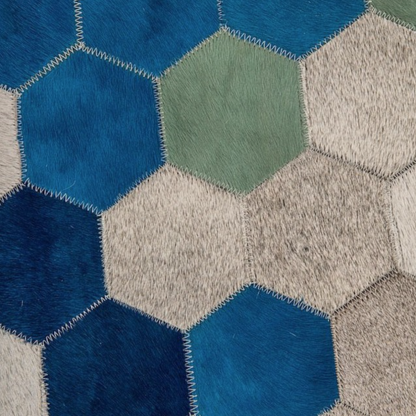 Angulo Blue Hexagon - 9′ 10" Diameter - 3m