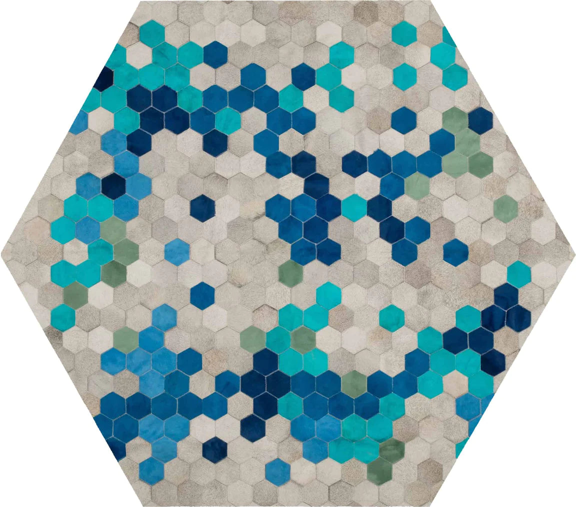 Angulo Blue Hexagon - 9′ 10" Diameter - 3m