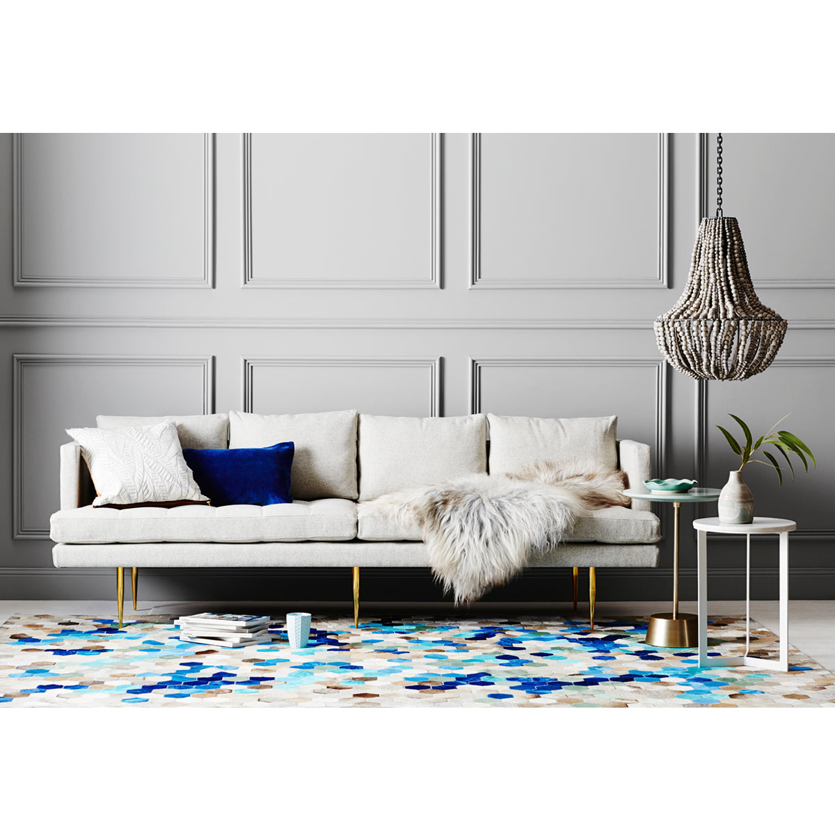 Angulo Rug Rectangular - Blue