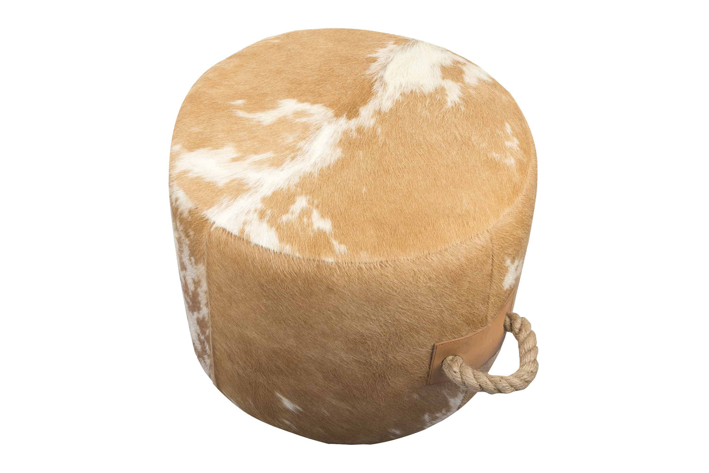 Escano Ottoman - Brown and White