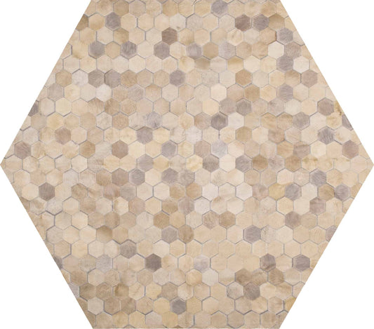 Angulo Rug Hexagon - Cream