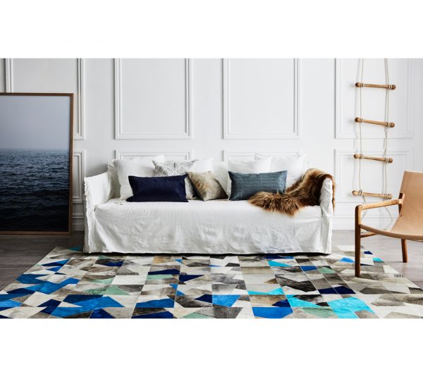 Faceta Rug Rectangular - Blue