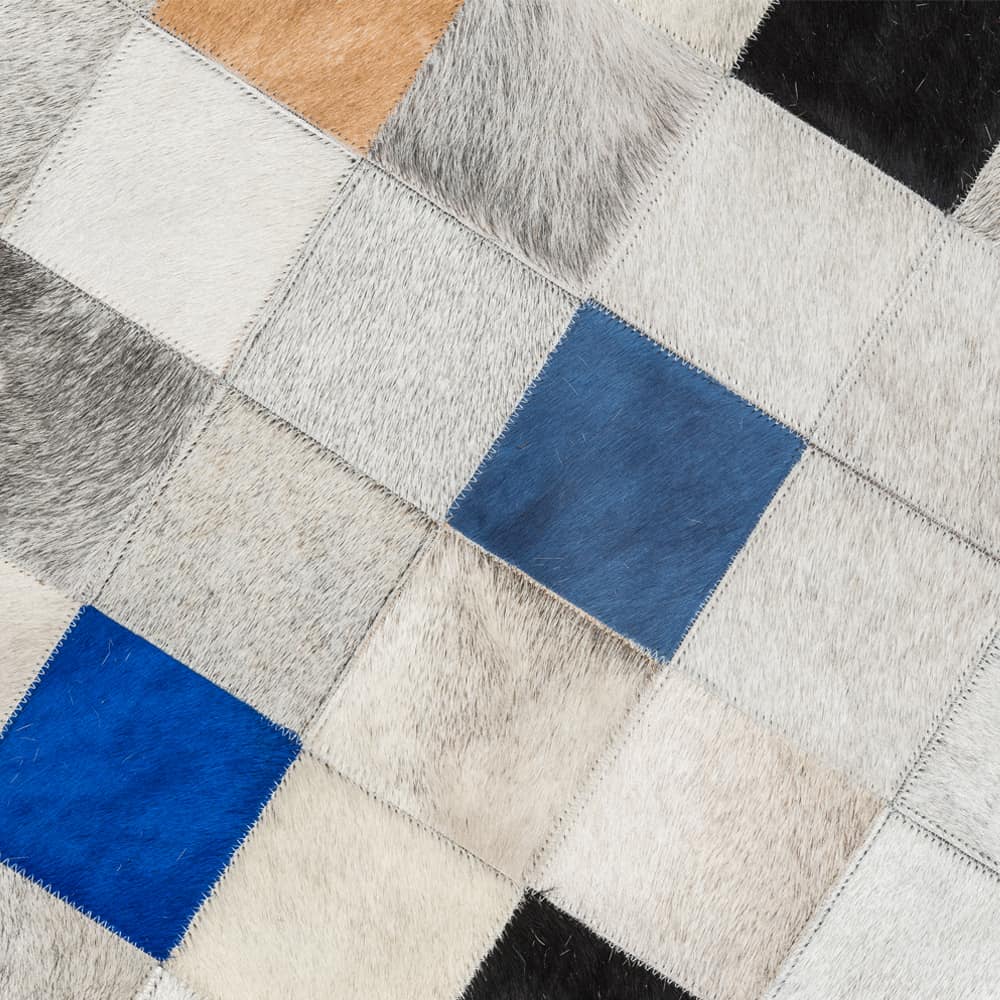 Falling Squares Rug - Blue