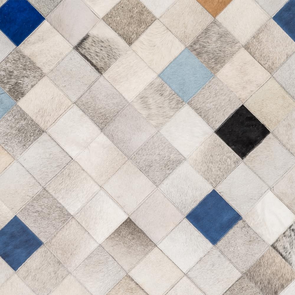 Falling Squares Rug - Blue