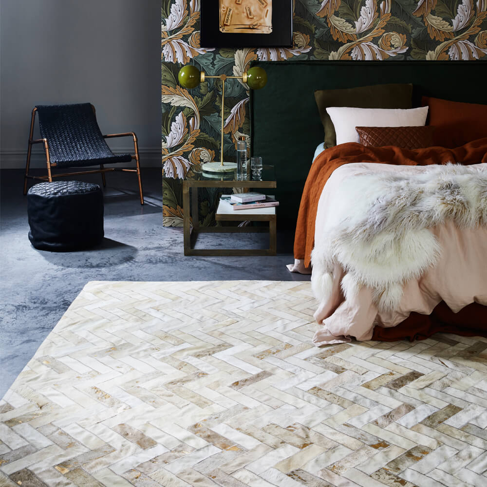 Why your home needs a lasered cowhide rug