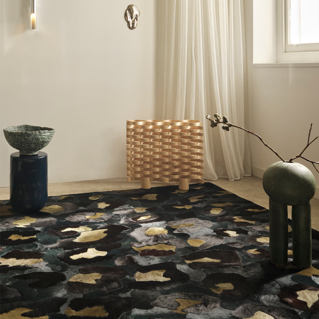 Amur Teal, Olive & Black Sample