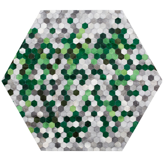 Angulo Rug Hexagon - Green