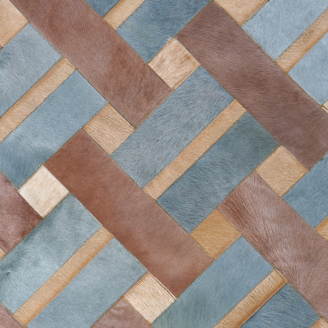 Cestino Taupe, Blue and Caramel Sample
