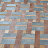 Cestino Taupe, Blue and Caramel Sample
