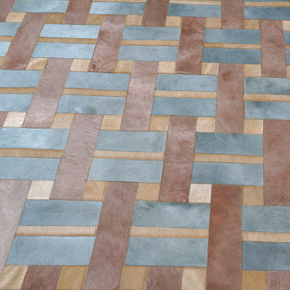 Cestino Taupe, Blue and Caramel Sample