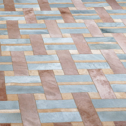 Cestino Taupe, Blue and Caramel Sample