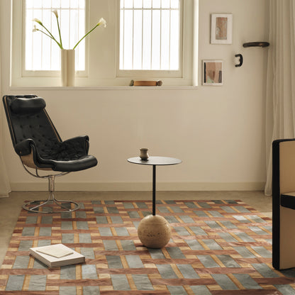 Cestino Taupe, Blue and Caramel Sample