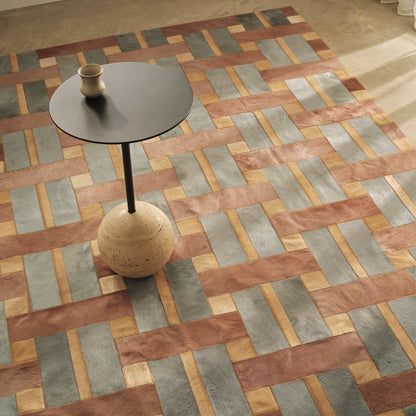 Cestino Taupe, Blue and Caramel Sample