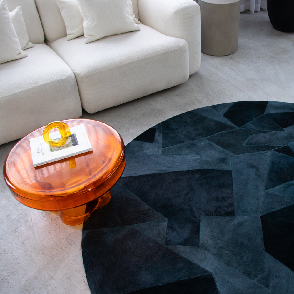 Fragment Round Rug - Petrol 2.5m