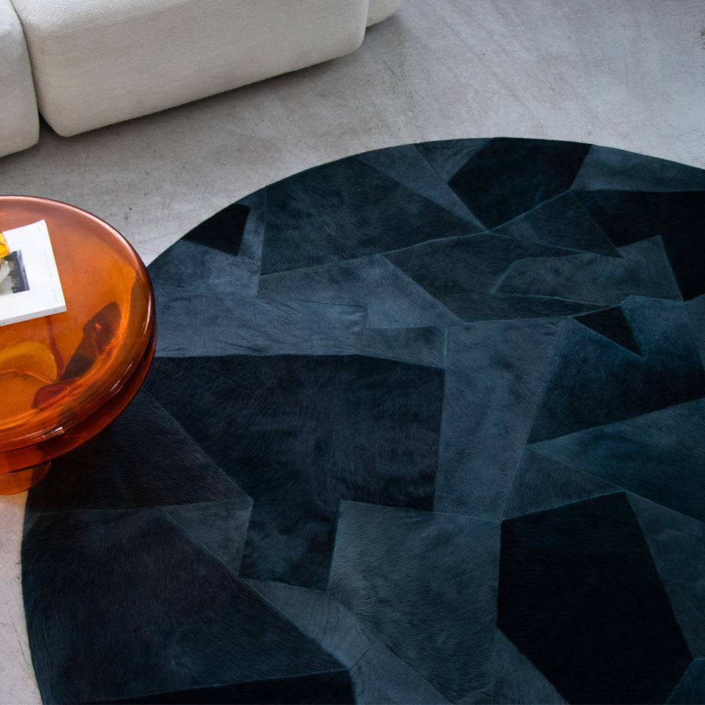 Fragment Round Rug - Petrol 2.5m
