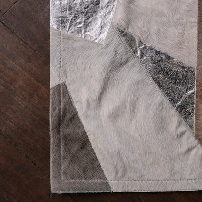 Fragments Rectangle Rug - Silver