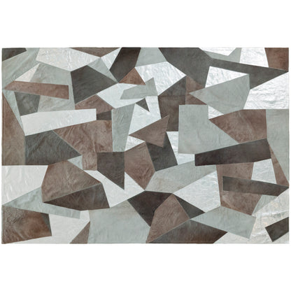 Fragments Rectangle Rug - Silver