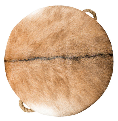 Escano Ottoman - Brown and White Etched