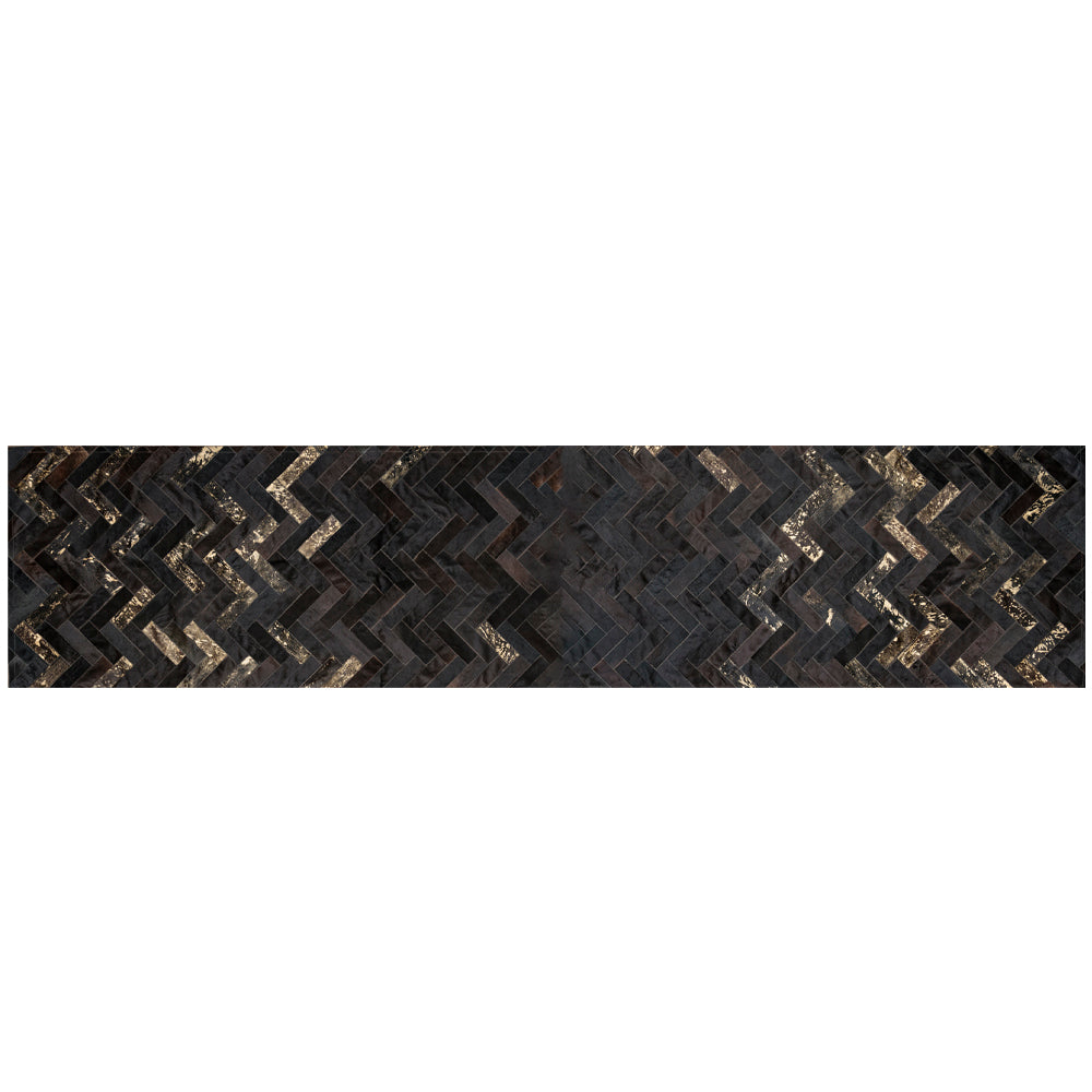 Estrella Hide Rug ESTRELLA RUNNER - BLACK – arthiderugs