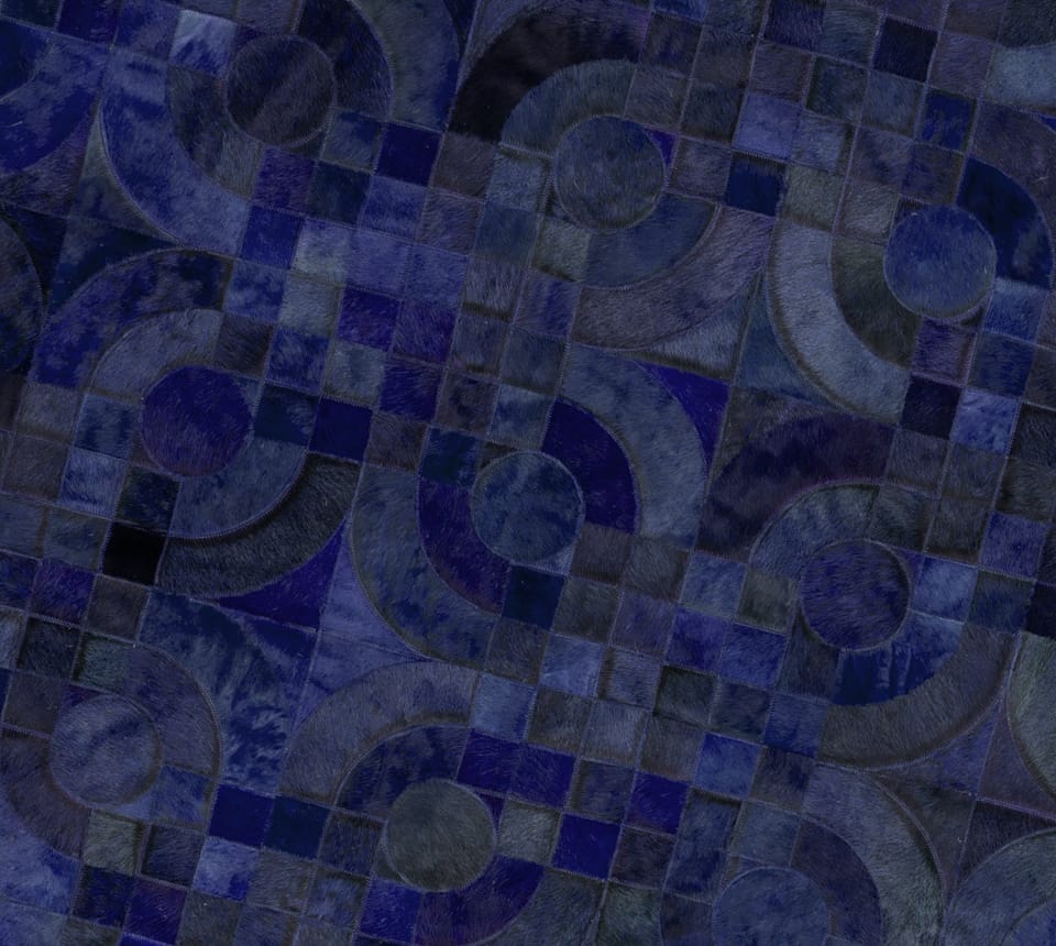Optico Rug - Midnight Blue