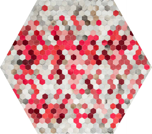 Angulo Rug Hexagon - Pink